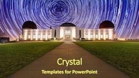  Presentation with downtown los angels - Theme enhanced with time lapse - star trail timelapse behind background and a tawny brown colored foreground