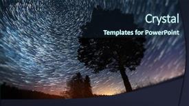  Presentation with star field - Amazing PPT layouts having time lapse - star trails on a winter backdrop and a  colored foreground