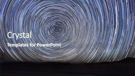  Presentation with star trails - PPT theme having time lapse - vortex night exposure star trails background and a gray colored foreground