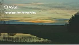  Presentation with dusk - Beautiful slides featuring time lapse footage of dusk backdrop and a mint green colored foreground