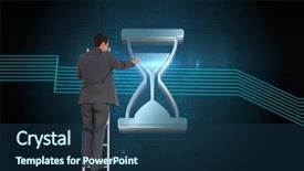  Presentation with composite - Beautiful presentation design featuring time line progress - composite image of businessman standing backdrop and a ocean colored foreground