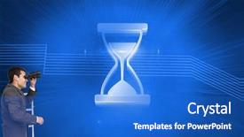  Presentation with composite - Amazing theme having time line progress - composite image of businessman standing backdrop and a cobalt blue colored foreground