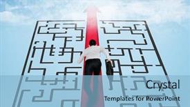  Presentation with sky - Audience pleasing slide deck consisting of time line progress - sky road arrow and business backdrop and a  colored foreground