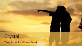  Presentation with happy kids - PPT theme enhanced with time looking for their better background and a yellow colored foreground