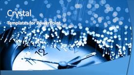  Presentation with time machine - PPT theme featuring time machine - fiber optics background with lots background and a teal colored foreground