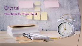  Presentation with books - Theme having time-managament-concept-in-office background and a lemonade colored foreground