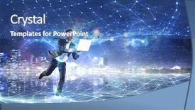  Presentation with media management - Beautiful PPT layouts featuring time management 3d - business on the move mixed backdrop and a  colored foreground