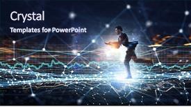  Presentation with media management - Amazing PPT theme having time management 3d - business on the move mixed backdrop and a  colored foreground