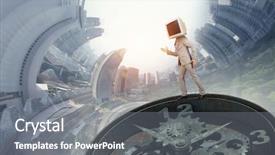  Presentation with monitor stakeholder - Amazing presentation having time management 3d - monitor headed businessman backdrop and a  colored foreground