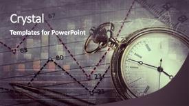  Presentation with media - Colorful theme enhanced with time management 3d - pocket watch on infographs mixed backdrop and a gray colored foreground
