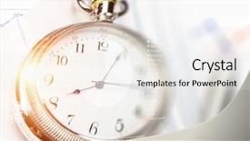  Presentation with media management - Cool new slide set with time management 3d - pocket watch on infographs mixed backdrop and a light gray colored foreground