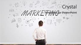  Presentation with time management - PPT theme having time management chart - young manager in doubt looking background and a light gray colored foreground