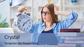  Presentation with teenage - Beautiful slide deck featuring deadline miss time management - young teenage female student preparing backdrop and a teal colored foreground