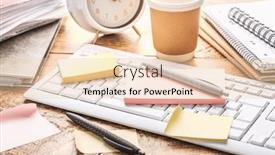  Presentation with stationary - Slides consisting of time-management-concept-composition background and a lemonade colored foreground