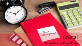  Presentation with time management - Colorful slide set enhanced with time management concept composition backdrop and a red colored foreground