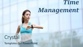  Presentation with sport management - Slide deck featuring time management concept sporty young background and a sky blue colored foreground