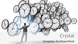  Presentation with time management - Presentation design with time-management-concept-with-businessman background and a white colored foreground