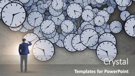  Presentation with time management - Theme consisting of time-management-concept-with-businessman background and a gray colored foreground