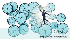  Presentation with time management - Slide deck enhanced with time-management-concept-with-businessman background and a arctic colored foreground