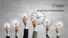  Presentation with time management - Audience pleasing PPT theme consisting of time management concept backdrop and a light gray colored foreground