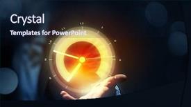  Presentation with time management - Cool new PPT theme with time management concept backdrop and a wine colored foreground