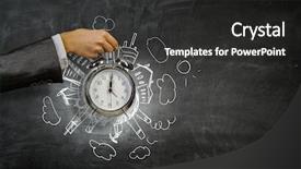  Presentation with time management - PPT layouts featuring time management concept background and a dark gray colored foreground