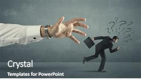  Presentation with questions question marks idea - Beautiful slides featuring time management sports backgrounds - businessman with question marks running backdrop and a dark gray colored foreground