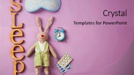  Presentation with insomnia - Beautiful slides featuring time medication - insomnia concept sleeping accessories backdrop and a coral colored foreground