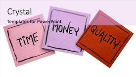  Presentation with time money - Amazing slide deck having allocation - time money quality concept backdrop and a lavender colored foreground