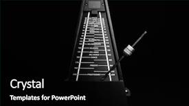  Presentation with study - Slide set having time motion study - metronome background and a black colored foreground