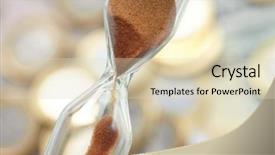  Presentation with time money - Cool new slide deck with christmas sleigh with gifts are on a dark background nearby lie gift snowflakes and fir branch backdrop and a dark gray colored foreground