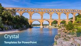  Presentation with aqueduct - Audience pleasing presentation consisting of time of roman empire backdrop and a ocean colored foreground