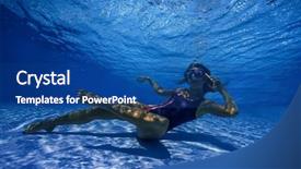  Presentation with smart - Cool new theme with time off - beautiful girl takes a call backdrop and a ocean colored foreground