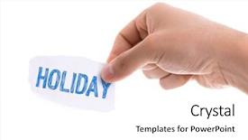  Presentation with holiday - Slide set featuring time off - piece of paper background and a  colored foreground