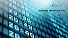  Presentation with departure board - Colorful PPT layouts enhanced with time-on-flight-arrival backdrop and a arctic colored foreground