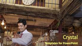  Presentation with time and data - Beautiful theme featuring time on wristwatch in bazaar backdrop and a  colored foreground