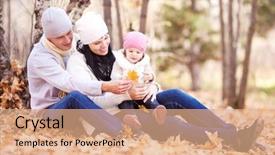  Presentation with daughter - Beautiful slide deck featuring time outdoor in the autumn backdrop and a  colored foreground