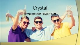  Presentation with happy holidays - Presentation design having time party - summer holidays vacation happy people background and a light blue colored foreground