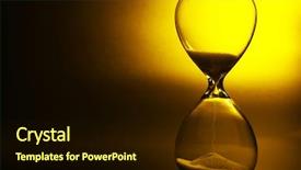  Presentation with dark - Slide deck having time passing - hourglass on dark yellow background background and a wine colored foreground