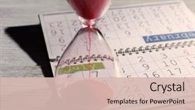  Presentation with crystal - Cool new PPT layouts with time passing concept crystal hourglass backdrop and a lemonade colored foreground