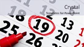  Presentation with page - Presentation theme featuring time plan - page of the calendar 19-th background and a lemonade colored foreground