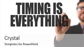  Presentation with everything - Presentation theme having time plan - timing is everything background and a white colored foreground
