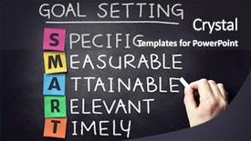  Presentation with goal setting - Presentation consisting of time projects - smart business goal setting project background and a dark gray colored foreground