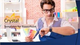  Presentation with new born heathl professionnal - Colorful presentation theme enhanced with time projects - young designer freelancer working backdrop and a lemonade colored foreground