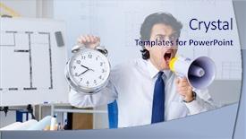  Presentation with project - Cool new theme with time projects - young handsome architect working backdrop and a sky blue colored foreground