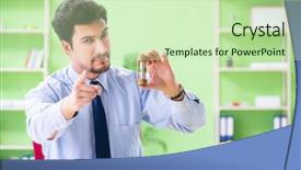  Presentation with young students working in groups - Slide deck featuring time projects - young male architect working background and a soft green colored foreground