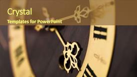  Presentation with antique - Presentation design consisting of time running - antique looking clock dial background and a tawny brown colored foreground