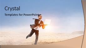  Presentation with challenge - Slide set consisting of time running - ready to challenge it mixed background and a light blue colored foreground