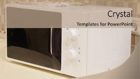  Presentation with table ronde - Cool new slides with time scale - close-up microwave on the table backdrop and a coral colored foreground