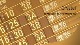  Presentation with departure - Presentation theme enhanced with time scheduling - it is a departure timetable background and a gold colored foreground